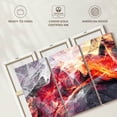 thumbnail image 6 of Elephant Stock Abstract The Fire Within Wall Art - Horizontal Multi Panel Canvas - Living Room Wall Decor - Abstract Multi Panel - Gray And Orange Decor - 57" x 36", 6 of 8