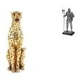 thumbnail image 1 of Escultura De Guepardo De Caballero Dorado, Centro De Mesa Decorativo, Adorno único Para La Entrada De La Oficina, Chimenea, Dormitorio, Decoración Del Hogar., 1 of 8