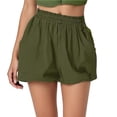 thumbnail image 2 of Bubble Shorts for Women Summer Casual Elastic High Waist Lightweight Loose Puffy Shorts with Pockets, 2 of 6