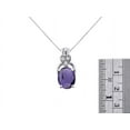 thumbnail image 3 of RYLOS Necklace Sterling Silver 925 Classic Designer Necklace Gemstone &  Diamonds Pendant with 18" Chain 9X7MM Amethyst Birthstone Womens Jewelry Silver Necklace For Women, 3 of 7