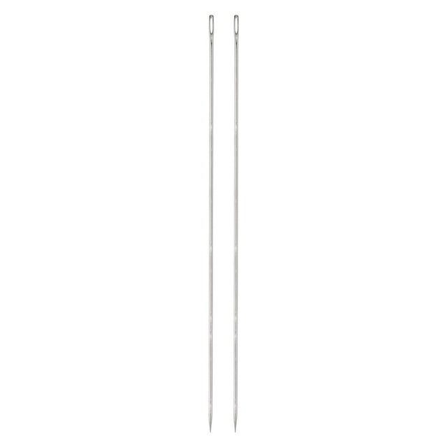 Unique Bargains 2PCS Upholstery Needle Large Eye Extra Long 12in Sewing Needles Straight Hand Needles Easy to Thread
