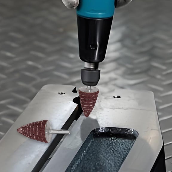 LOLIPPYY 8 Pieces Assorted Cone-Shaped Abrasive Flap Grinding Wheels for Polishing, Sanding, and Grinding