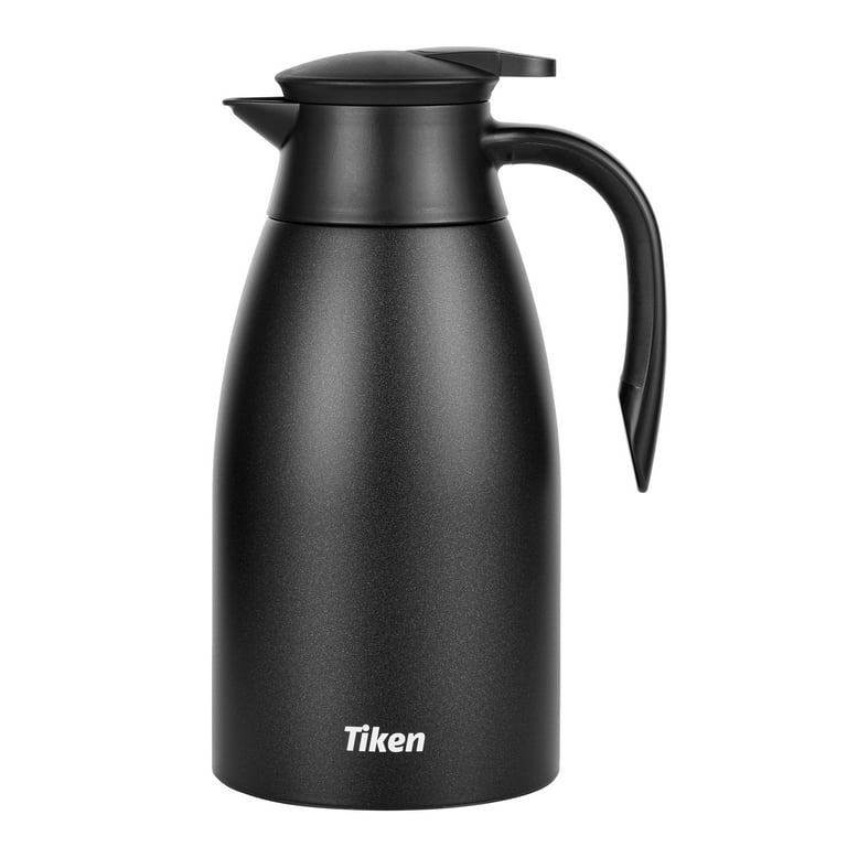 Tiken 68 Oz Thermal Coffee Carafe, Stainless Steel Insulated Vacuum Coffee  Carafes For Keeping Hot, 2 Liter Beverage Dispenser (Silver)