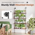 thumbnail image 3 of Bamworld Large Plant Shelf Indoor 4-Tier Tall Plant Rack 73in Wall Mount Metal Plant Stand Large Plant Holder, 3 of 6