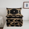 thumbnail image 4 of Western Decor,Vintage Exotic Indian Geometry Bedding Set Boho Western Comforter Set Queen,Ethnic Tribal Arrow Quilt Aztec Duvet Insert,Western Home Decor Farmhouse Decor,Black Brown, 4 of 7