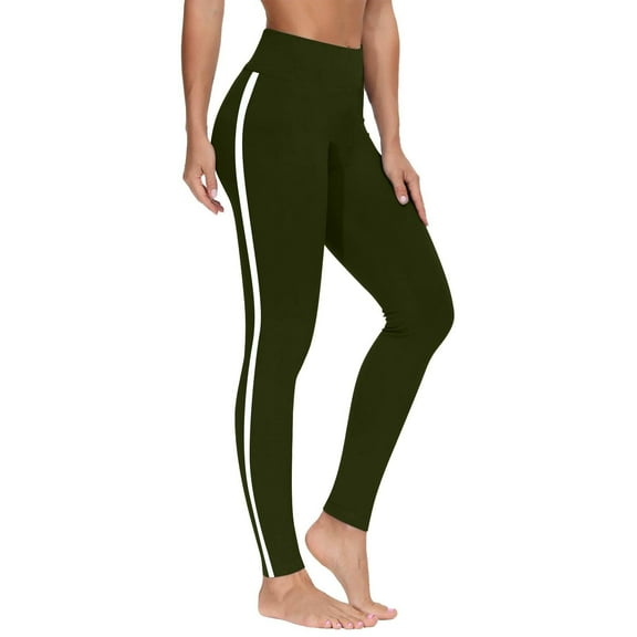 Prolriy Leggings for Women Butt Lifting Booty Tights High Waist Stretchy Pants Yoga Tights Yoga Pants Women Army Green L
