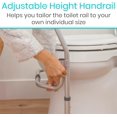 thumbnail image 6 of MYZBBD Toilet Safety Rail Frame - Toilet Grab Bars for Elderly, Disabled - Assist Support Rails with Padded Handles - Stand Alone for Bathroom - Adjustable Non Slip for Adults, Seniors, Handicapped, 6 of 9