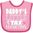 thumbnail image 3 of Inktastic Daddy's Little Tax Deduction Pink Hearts Boys or Girls Baby Bib, 3 of 4