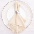 thumbnail image 3 of Ksopiavobs Handmade Cloth Napkins Bulk 18"x18" Cotton Linen Dinner Napkins Rustic Cheesecloth Table Napkins for Wedding Party Baby Shower Set of 4 Beige, 3 of 5