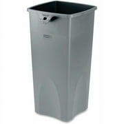 Rubbermaid Commercial Products Square Waste Container,23 Gal,15-1/2"x16-1/2"x30-9/10",GY