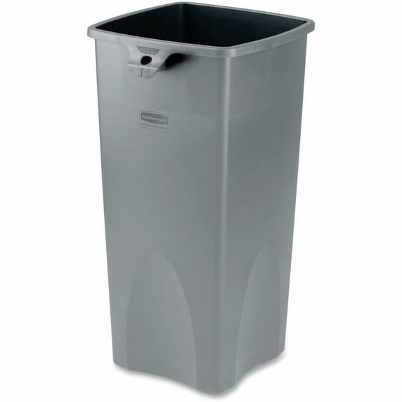 Rubbermaid Commercial Products Square Waste Container,23 Gal,15-1/2"x16-1/2"x30-9/10",GY