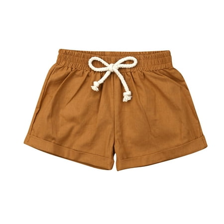 

Canrulo Casual Baby Toddler Boy Girl Cotton Shorts Kids Summer Trousers PP Pants Brown 1-2 Years