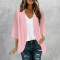 thumbnail image 2 of Levmjia Womens Lightweight Cardigan Long Sleeve V Neck Button Down Knit Sweater Soft Polyester Casual Loose Fit Fall Spring Thin Cover Up For Women Multi Colors, 2 of 6