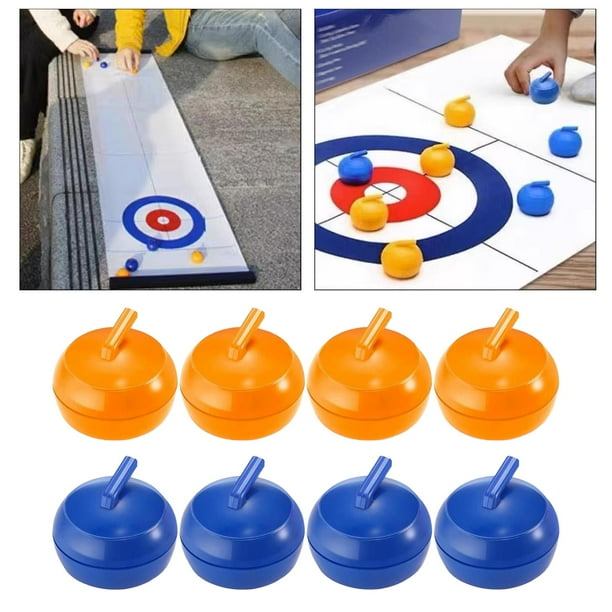 8 Piezas Juego de Curling de Mesa Juego de Mesa de Curling Juguete Educativo Reemplazo de Mesa Discos de Curling de Mesa para Fiestas de V
