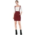 thumbnail image 3 of INSPIRE CHIC Día de San Patricio Falda De Tirantes Rectos De Cintura Alta De Traje De Navidad Para Mujer Borgo?a XS, 3 of 6