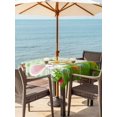thumbnail image 2 of Outdoor Tablecloth with Umbrella Hole and Zipper, Easter Bunny Square Table Cloth 60x60 Inch Waterproof Tablecloth, Spring Easter Eggs Floral Sage Green Plaid Picnic Table Cover for Patio Camping, 2 of 7