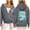 Dark Gray, variant on Womens Pink Hibiscus Hoodies Preppy Hawaiian Casual Bubble Print Pullover Sweatshirts Long Sleeve Fashion Tops Floral Hoodies Black XL