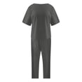 thumbnail image 4 of Chuancc Two Piece Summer Set Summer Lounge Sets for Women Athleisure Sets Women Casual Workout Two Piece Outfits Active Wear Sets for Women Gray 2XL, 4 of 6