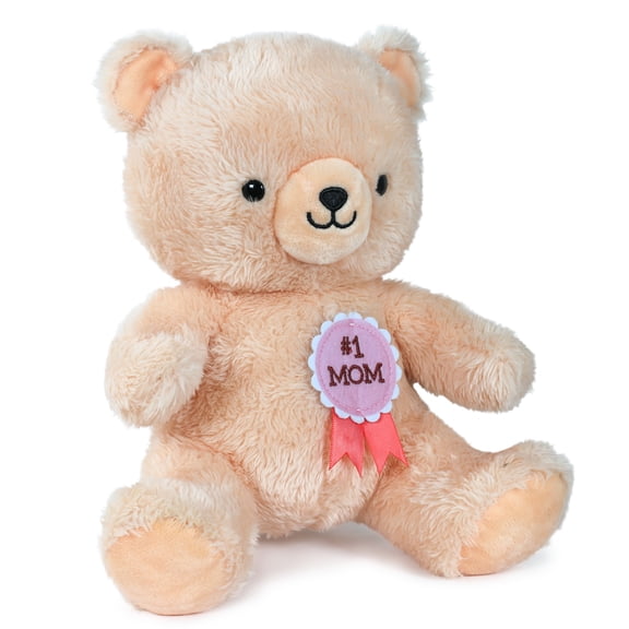 Hallmark Mother's Day Teddy Bear Plush With #1 Mom Ribbon, 8"