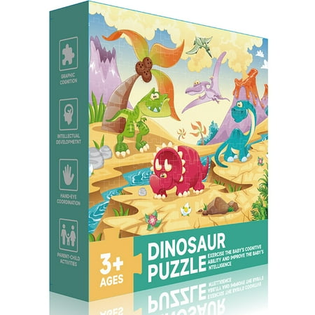 Art Puzzle - Age of Dinosaurs - Children's Block Story Puzzle 3-6 years old Puzzle board game toy gift box