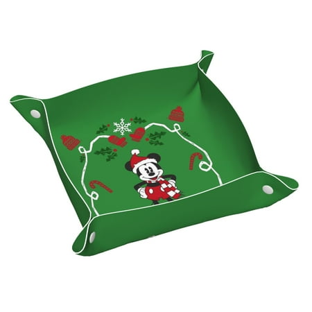 

Kawaii Mickey mouse Leather Storage Tray (Cute 383) Desktop Finishing Tray cosmetic tray Home Storage Tray Containers for Candy Jewelry Wallet Rings Headphone Watch Medium