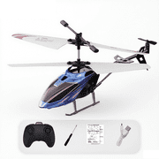 Remote Control Helicopter Mini Gyroscope RC Helicopters LED Light for Indoor to Fly for Kids and Beginners, Blue