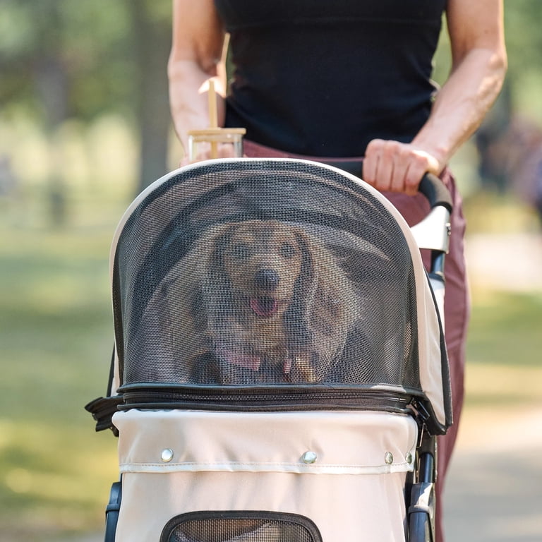 Carlson Portable Pet Stroller, Khaki, Up to 30 lbs photo 4