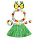 thumbnail image 4 of de hierba para niñas, novedoso, disfraces de damas, gafas de sol de reutilizables para espectáculos de baile, suministros verde Yinane Falda de hierba hawaiana, 4 of 8