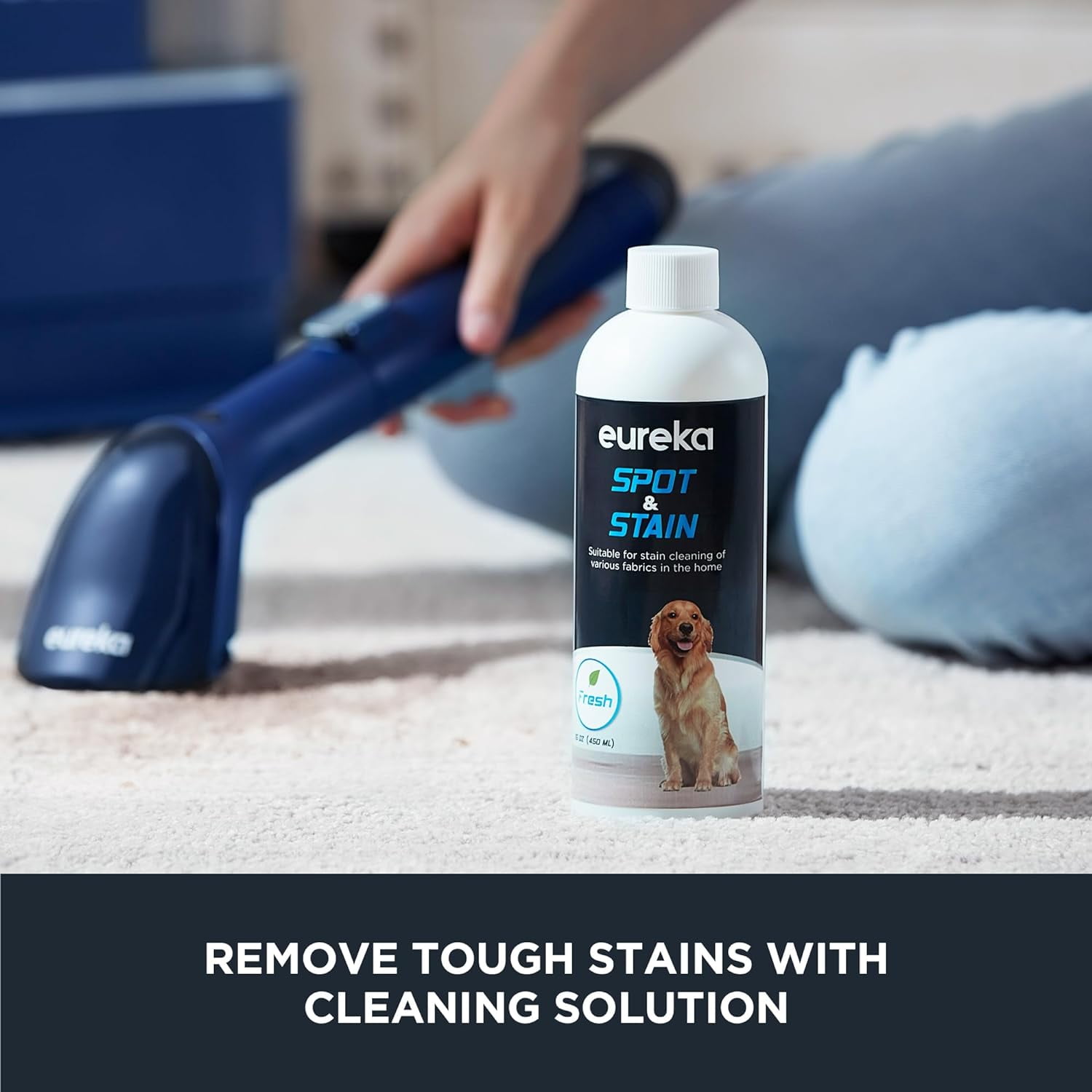 Eureka Carpet and Upholstery Cleaner, Portable, Spot Cleaner for Pets, Large Water Tank, Blue