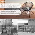 thumbnail image 3 of YRLLENSDAN 3 Pcs Steel Outdoor Bistro Sets with Chairs and Round Patio Table, Black/Cream White, 3 of 8