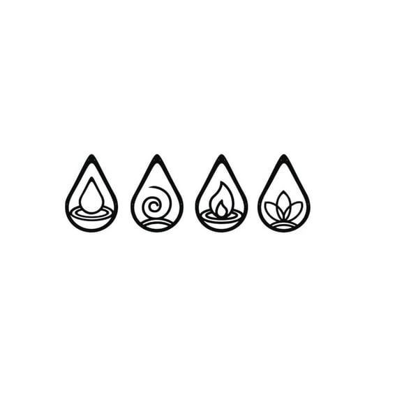Metal Wall Art, Four Elements Metal Wall Decor