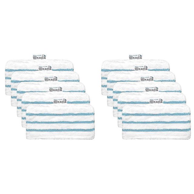 Pack De 10 Almohadillas Lavables De Microfibra Para Funda De Recambio De Mopa Compatible Con Fsm1616, Fsm163