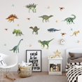 thumbnail image 4 of Pegatinas de pared 3D, calcomanías de pared de dinosaurios animales en la habitación de los niños, decoración del hogar de vinilo, papel tapiz de dibujos animados divertidos, pegatina artíst, 4 of 5