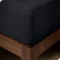 thumbnail image 1 of Bare Home Cozy Fleece Fitted Sheet - Extra Plush Polar Fleece - Deep Pocket Bed Sheet - Full, Black, 1 of 5