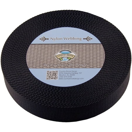 - Country Brook Design | 1 1/2 Inch Black Heavy Nylon Webbing