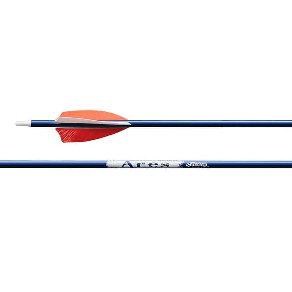 Victory Archery Ares Youth Arrows, 29" 500 Spine, Blue Feather Fletched, 3 Pack, Compatible with Compound and Recurve Bows (YBLB-500FF3GP-3)