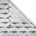 thumbnail image 5 of Ambesonne Shark Grommet Curtain, Swimming Wild Fishes, 50" x 120", Charcoal Grey White, 5 of 6