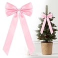 thumbnail image 2 of 3x7 Inch Satin Ribbon Christmas Tree Bow Ornament,Xmas Accessory for Garland Front Door Wreath Fireplace,Rustic Holiday Party Decor for Indoor Outdoor Home Mantle Window Wall Table Entryway Decor, 2 of 6