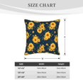 thumbnail image 2 of KLL Blue Striped Sunflower A Decorative Throw Pillow Covers Velvet Soft for Couch Sofa Bedroom Living Room Outdoor (No pillow core)- 20"x20", 2 of 5