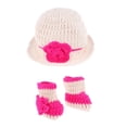 thumbnail image 4 of Traje de Vaquero para Bebé Sunnimix Recién Nacido Sombreros de punto a mano, 4 of 8