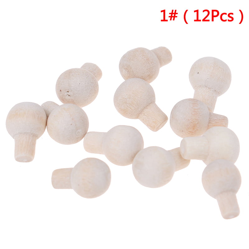 10x Wooden Table Legs/12x Drawer Round Pull Handles For 1/12 Dollhouse Dec_fr 