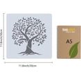 thumbnail image 2 of Plantilla de árbol de la vida de 11,8 x 11,8 pulgadas, grande, de plástico PET, cuadrada, para manualidades, reutilizable, para dibujar, 2 of 9
