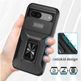 thumbnail image 2 of Funda para GANGXUN Google Pixel 8A - Soporte metálico, Función magnética, Negro, 2 of 5