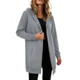 thumbnail image 5 of Kezqiaxn Womens Sweatshirt Fashion Long Sleeve Casual Sweatshirts Zip up Hoodie with Pockets Fall Winter Clothes Gray L, 5 of 8