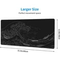thumbnail image 2 of Extended Gaming Mouse Pad, Large Gaming Mouse Waterproof with Stitched Edges, Non-Slip Desktop Pad for Home and Office, Level Up Your 31.5x11.8 Inch\u2026 (Black Wave), 2 of 6