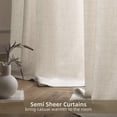thumbnail image 3 of DriftAway Ivory Linen Curtains 84 Inches Long for Living Room Thick Semi Sheer 2 Panels Farmhouse 3 Inch Rod Pocket Back Tab Boho Rustic Light Filtering Window Drapes for Bedroom Privacy Assured, 3 of 8