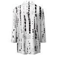 thumbnail image 5 of Fiudx Ofertas Flash Del Día Solo En Línea Blusa Informal de Manga 3/4 con Botones y Estampado de Cuello para Mujer, 5 of 5