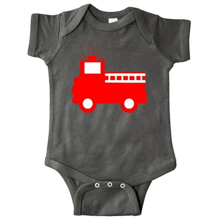 

Inktastic Cute Red Firetruck Gift Baby Boy or Baby Girl Bodysuit