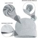thumbnail image 2 of Little Havang Manta de algodón puro con gorro para bebé recién nacido, manta y gorro para recién nacido (gris), 2 of 5