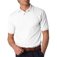 thumbnail image 1 of Jerzees Hombre Spotshield Button Down Polo Sport Shirt, White l Jerzees Camisa polo, 1 of 2